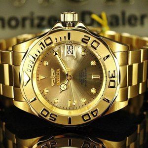 Invicta 18k 24 jewels Champagne Watch!